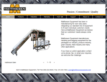 Tablet Screenshot of matthiesenequipment.com